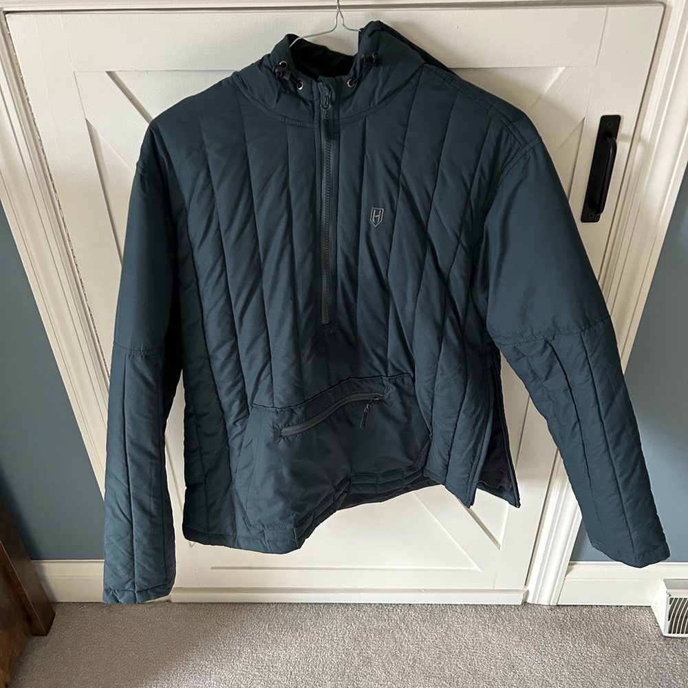 Blue Heybo pullover puffer jacket